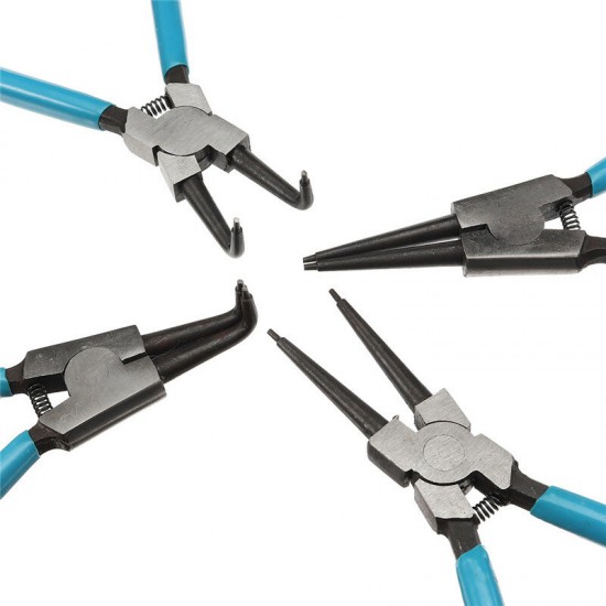 4Pcs 7inch Internal External Retaining Clips Snap Ring Portable Circlip Pliers 4Pcs 7inch Internal External Retaining Clips Snap Ring Portable Circlip Pliers