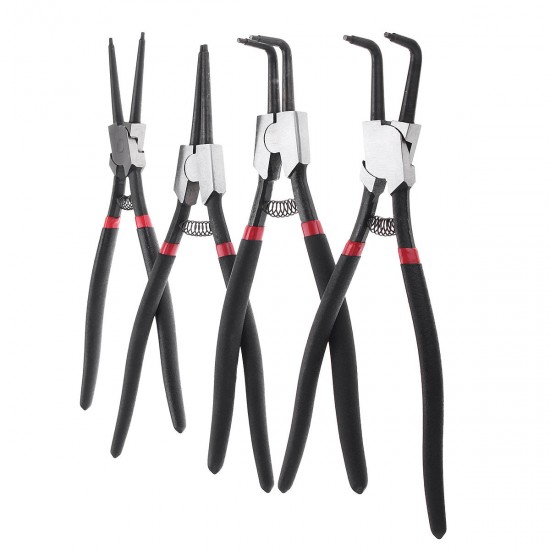 4Pcs Portable Circlip Snap Ring Plier Set Internal External Workshop Garage Tool