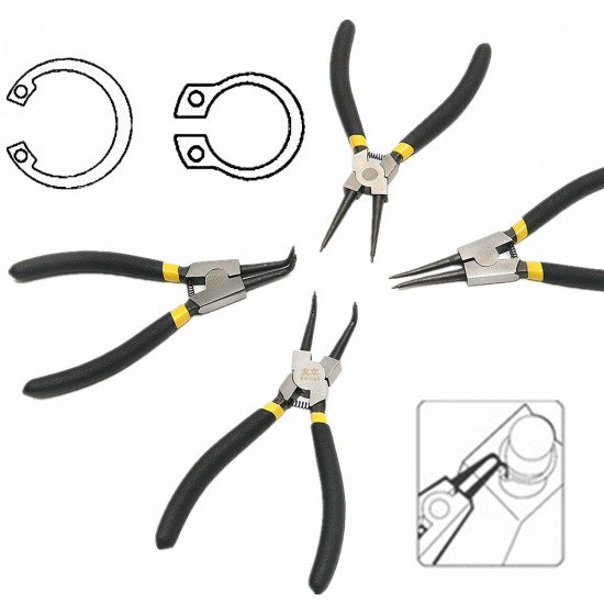4Pcs Snap Ring Pliers Plier Set 7inch Circlip Combination Retaining Clip Tools 4Pcs Snap Ring Pliers Plier Set 7inch Circlip Combination Retaining Clip Tools