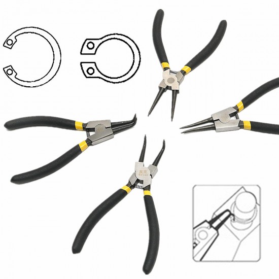 4Pcs Snap Ring Pliers Plier Set 7inch Circlip Combination Retaining Clip Tools