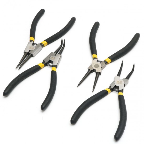 4Pcs Snap Ring Pliers Plier Set 7inch Circlip Combination Retaining Clip Tools 4Pcs Snap Ring Pliers Plier Set 7inch Circlip Combination Retaining Clip Tools