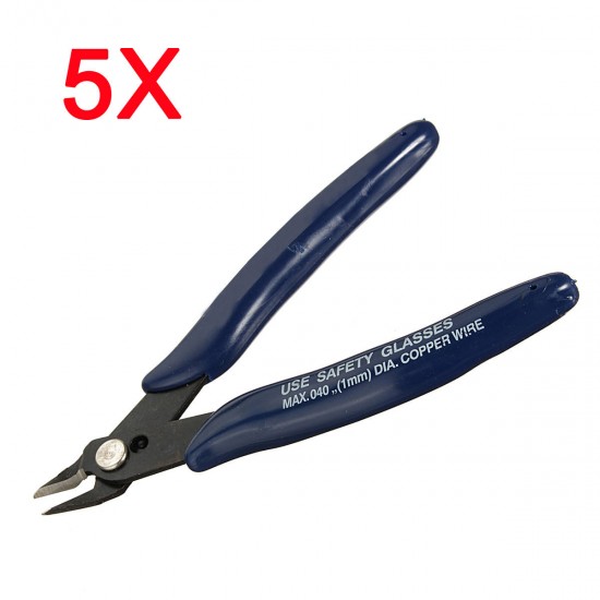 5PCS Electrical Cutting Plier Wire Cable Cutter Side Snips Flush Pliers Tool