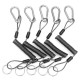 5Pcs 26cm Steel Plier Coil Lanyard Secure Grip Retracting Tool