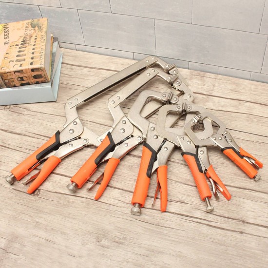 6/9/11/14/18inch Alloy Steel C Bracket Vise Grip Welding Quick Pliers Hand Tool