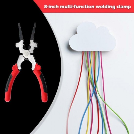 8inch Multi-function Welding Jaw Pliers Refined High Carbon Steel High Hardness MIG Welding Auxiliary Tool for Welders 8inch Multi-function Welding Jaw Pliers Refined High Carbon Steel High Hardness MIG Welding Auxiliary Tool for Welders