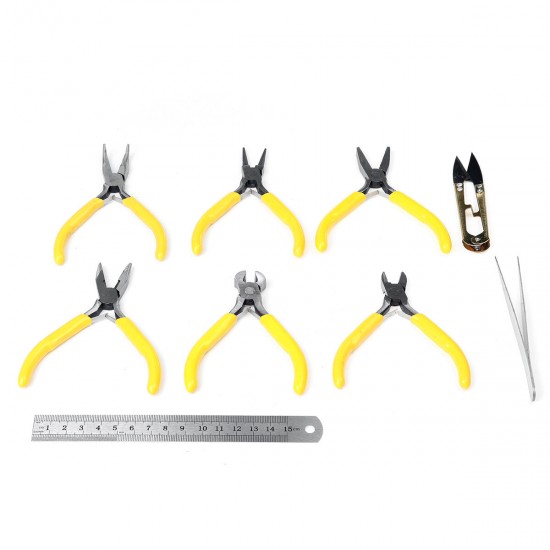 9PCS DIY Jewelry Plier Tool Kit Jewellery Making Beading Mini Pliers with Bag