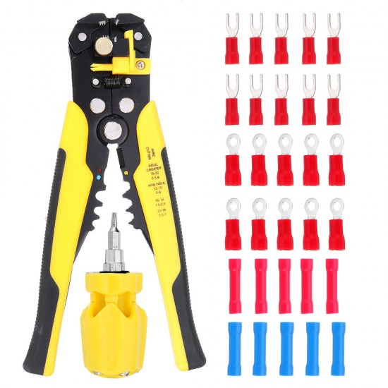 Automatic Adjusting Wire Stripper Multifunctional Stripping Tools Crimping Plier Terminal 0.2-6.0mm² 24-10AWG