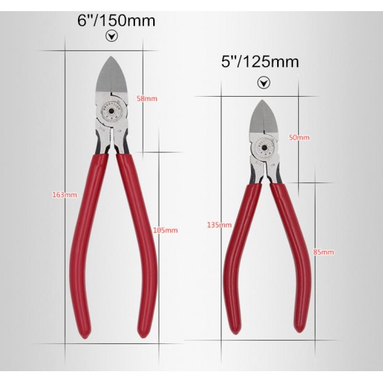 5/6Inch Plastic Cutting Pliers Electrical Wire Cutting Side Cable Cutters CR-V Outlet Clamp For Electrician Hand Tools