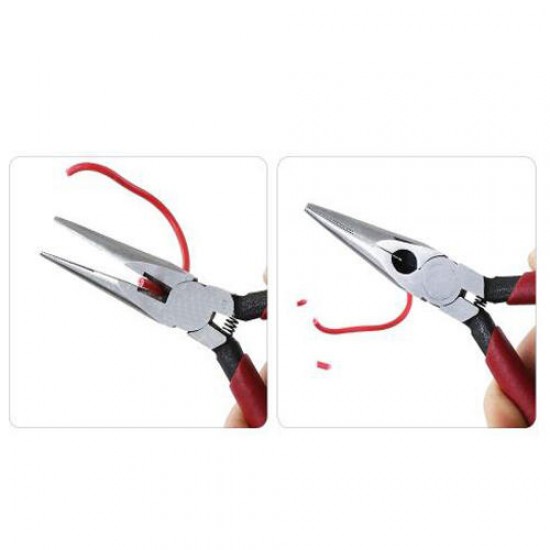 Durable BST-13 Round Flat Needle Carbon Steel Long Nose Wire Pliers Beading Jewelry Making Tool