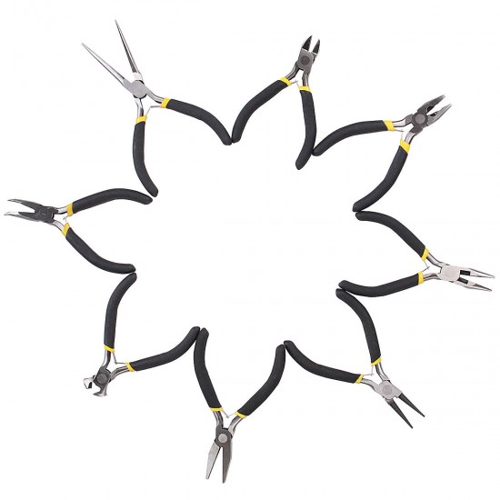 8Pcs Round Beading Nose Pliers Wire Side Cutters Pliers Tools Set