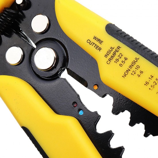 Multifunctional Yellow Automatic Wire Stripper Crimping Plier Terminal Tool for Cutting Stripping Wire Cable