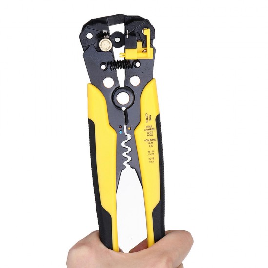 Multifunctional Yellow Automatic Wire Stripper Crimping Plier Terminal Tool for Cutting Stripping Wire Cable Multifunctional Yellow Automatic Wire Stripper Crimping Plier Terminal Tool for Cutting Stripping Wire Cable