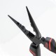 DL0104 Capable Needle-Nose Pliers Non-Slip Diagonal Long Nose Pliers Needle Pliers Electrical Wire Chrome Vanadium Black Red Bent Hand Tool from