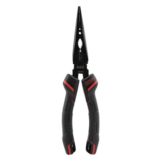 DL0104 Capable Needle-Nose Pliers Non-Slip Diagonal Long Nose Pliers Needle Pliers Electrical Wire Chrome Vanadium Black Red Bent Hand Tool from