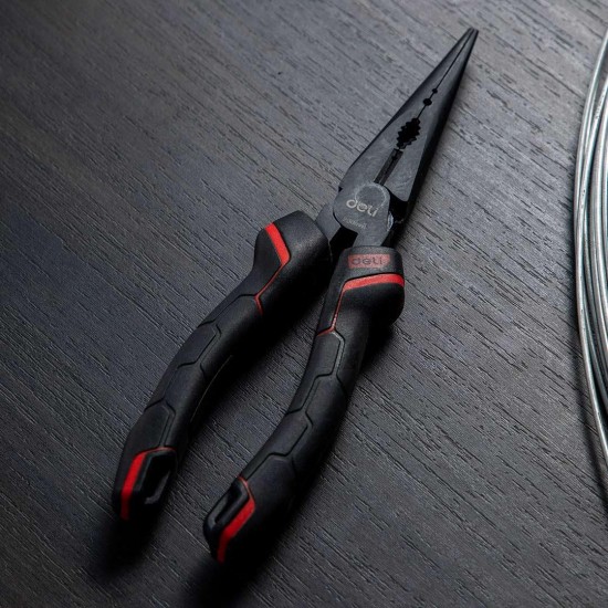 DL0104 Capable Needle-Nose Pliers Non-Slip Diagonal Long Nose Pliers Needle Pliers Electrical Wire Chrome Vanadium Black Red Bent Hand Tool from DL0104 Capable Needle-Nose Pliers Non-Slip Diagonal Long Nose Pliers Needle Pliers Electrical Wire Chrome Vanadium Black Red Bent Hand Tool from