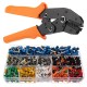 Electrical Ratchet Crimping Pliers Tool with 800 Wire Stripper Crimper Terminal Kit Electrical Ratchet Crimping Pliers Tool with 800 Wire Stripper Crimper Terminal Kit