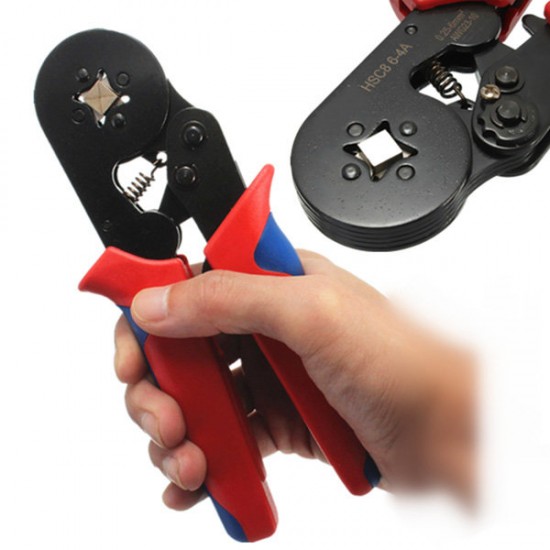 HSC8 6-4A AWG23-10 Wire Stripper Self Adjusting Crimping Plier Ratcheting Ferrule Crimper Tool HSC8 6-4A AWG23-10 Wire Stripper Self Adjusting Crimping Plier Ratcheting Ferrule Crimper Tool