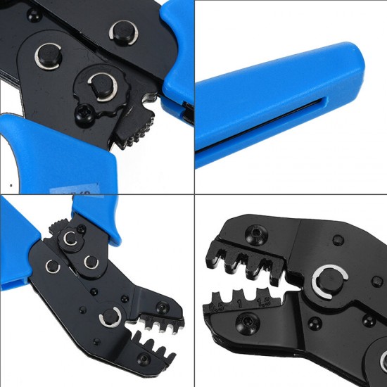 Insulated Cable Connector Crimper Pliers Terminal Ratchet Crimping Tool Wire Kit