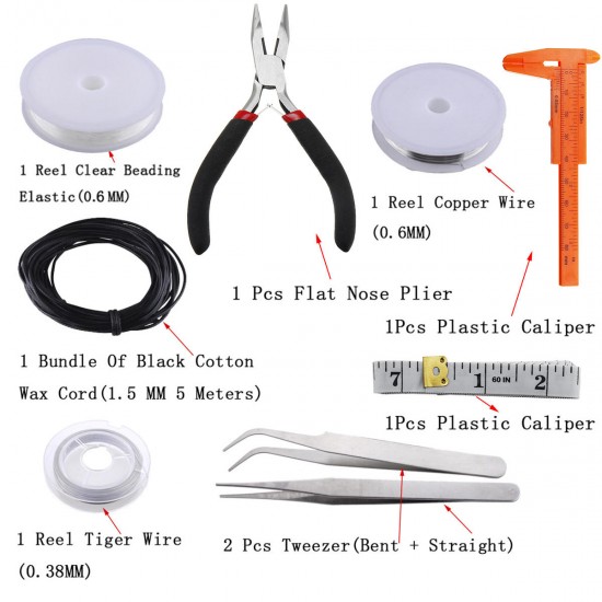 Jewelry Making DIY Handmade Kit With Jump Rings Lobster Clasp Pliers Repair Tool