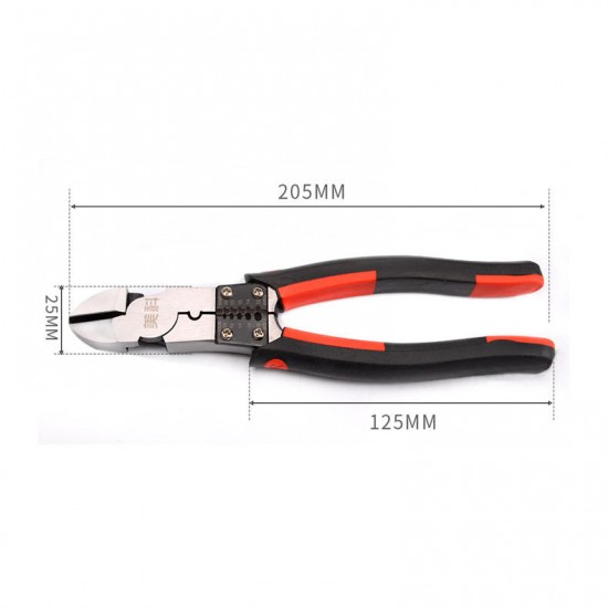 Needle-nose Pliers Pliers Tool Multifunctional Household 8 Inch Oblique Mouth Vise Wire Stripper Plier