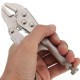 Metal Curved Jaw Vice Grip Locking Vice Mole Grip Plier Clamp Wrench Silver