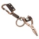 Metal Key Carabiner Key Holder Mini Shape Buckle Ring Keychain Leather With Pliers