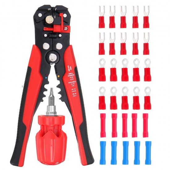 Multifunctional Stripping Tool Automatic Adjusting Wire Stripper Crimping Plier Terminal 0.2-6.0mm² 24-10AWG