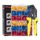 JX-1601-01T AWG24-14 Crimper Plier Wire Crimper Tools Kit Ratchet Plier Hand Tools with 500Pcs Terminals