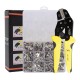 JX-1601-08T AWG20-10 Crimper Plier Wire Engineering Ratchet Crimping Pliers Hand Tools with 840Pcs Terminals JX-1601-08T AWG20-10 Crimper Plier Wire Engineering Ratchet Crimping Pliers Hand Tools with 840Pcs Terminals