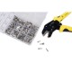 JX-1601-08T AWG20-10 Crimper Plier Wire Engineering Ratchet Crimping Pliers Hand Tools with 840Pcs Terminals
