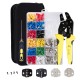 JX-D4T 4 in 1 AWG20-10 Crimper Plier Wire Crimper Tools Kit Ratchet Plier Hand Tools with 850Pcs Terminals