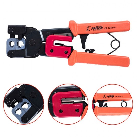 JX-1931 Multifunctional Ratchet Crimping Tool Terminals Pliers Hand Tool Aplication For 6,8 Poles Modular Connector RJ45.RJ22,RJ11,RJ12 JX-1931 Multifunctional Ratchet Crimping Tool Terminals Pliers Hand Tool Aplication For 6,8 Poles Modular Connector RJ45.RJ22,RJ11,RJ12