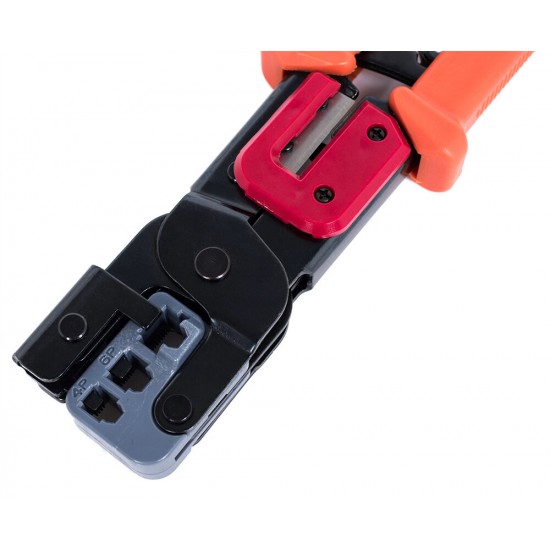 JX-1931S Multifunctional Ratchet Crimping Tool Terminals Pliers Hand Tool Aplication For 4,6,8 Poles Modular Connector RJ45.RJ22,RJ11,RJ12