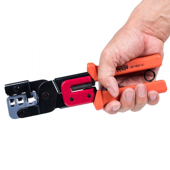 JX-1931S Multifunctional Ratchet Crimping Tool Terminals Pliers Hand Tool Aplication For 4,6,8 Poles Modular Connector RJ45.RJ22,RJ11,RJ12