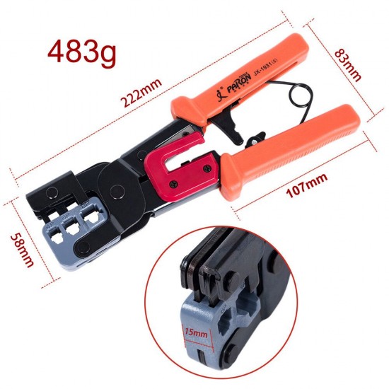 JX-1931S Multifunctional Ratchet Crimping Tool Terminals Pliers Hand Tool Aplication For 4,6,8 Poles Modular Connector RJ45.RJ22,RJ11,RJ12