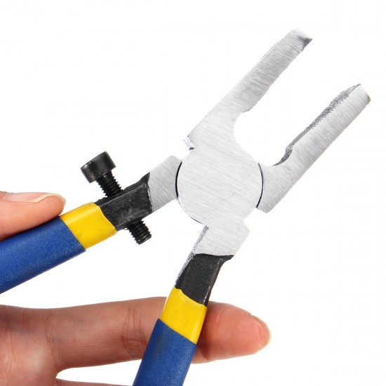 Professional Stained Glass Tool Kit Breaking Grozer Pliers Fanout Curved Jaw for Stained Glass Work