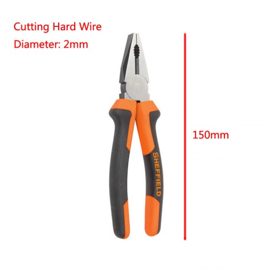 S045001 6 Inch Multifunctional Wire Cutting Plier Flat Nose Pliers Electrician Hand Tools