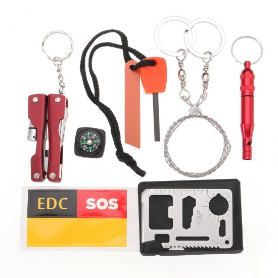 SOS Outdoor Survival First Aid Hiking Kit Camping Rescue Gear Emergency