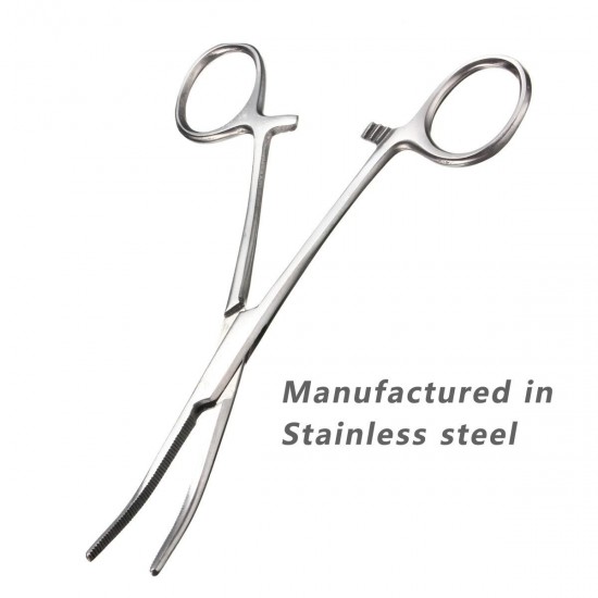 Self Locking Stainless Steel Straight Curved Forceps Nursing 12.5/14/16cm