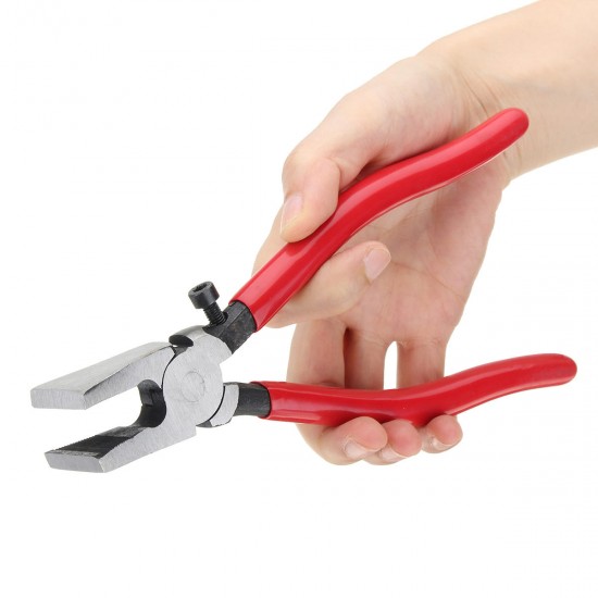 Stained Glass Tool Kit Running Pliers Breaking Grozing Pliers Grip Cutter Non-slip Handle