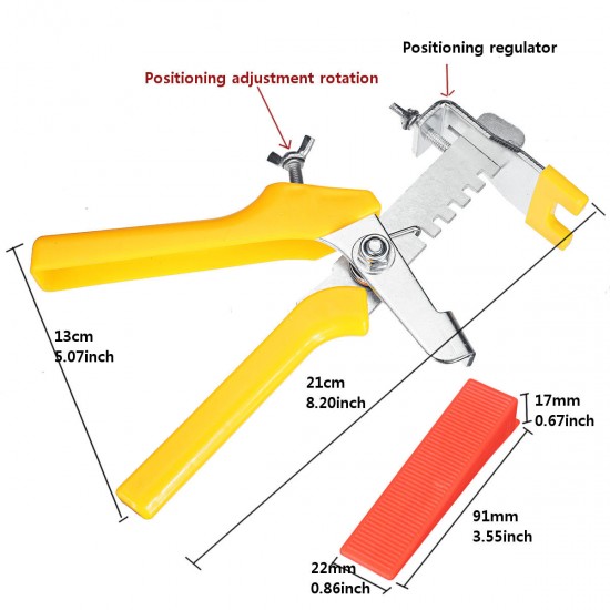 Tile Leveling Device Plastic Positioning Plate Laying Tile Auxiliary Tool Leveling Device Pushing Clamp Pliers Tool Tiling