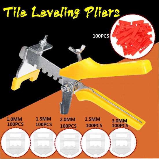 Tile Leveling Device Plastic Positioning Plate Laying Tile Auxiliary Tool Leveling Device Pushing Clamp Pliers Tool Tiling