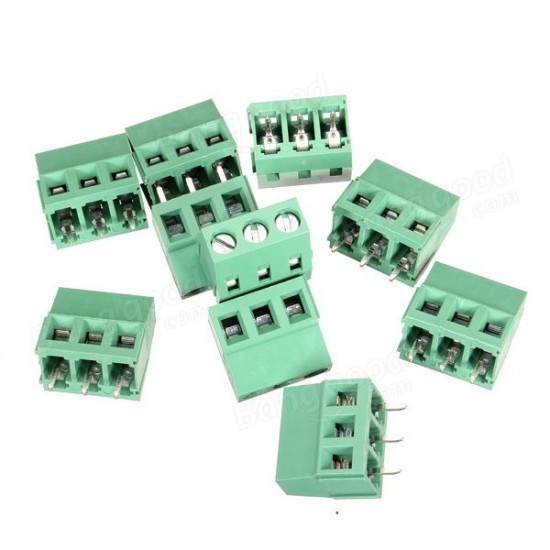 DR22 10pcs 5.0mm 2/3 Pin PCB Screw Terminal Block Connectors