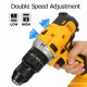 100-240V AC 36V 3 In 1 Cordless 150Nm Torque Impact Drill Screwdriver Wrench 2 Speeds Adjustment LED Lighting with Large Capacity Battery