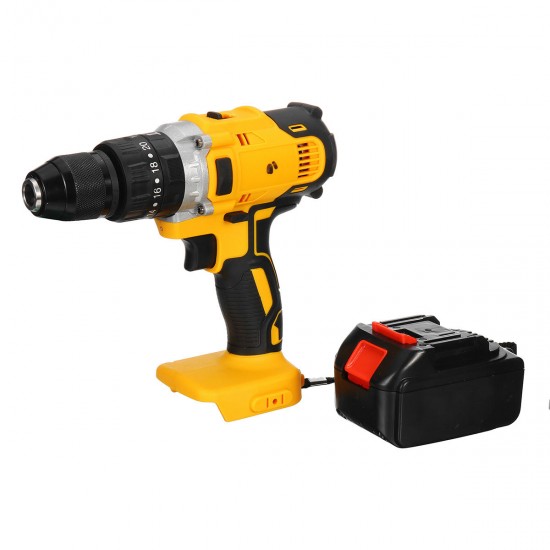 100-240V AC 36V 3 In 1 Cordless 150Nm Torque Impact Drill Screwdriver Wrench 2 Speeds Adjustment LED Lighting with Large Capacity Battery