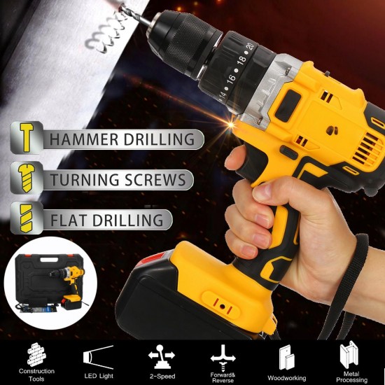 100-240V AC 36V 3 In 1 Cordless 150Nm Torque Impact Drill Screwdriver Wrench 2 Speeds Adjustment LED Lighting with Large Capacity Battery 100-240V AC 36V 3 In 1 Cordless 150Nm Torque Impact Drill Screwdriver Wrench 2 Speeds Adjustment LED Lighting with Large Capacity Battery