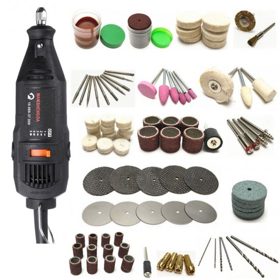 125Pcs Mini Drill Tool Set Accessories Variable Speed Rotary Grinder Cutting Kit