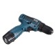 12V 1350RMP Cordless Drill Driver 3/8'' Keyless Chuck Impact Drill Set Wall Brick Wood Metal Drilling Tool W/ Battery & Charger