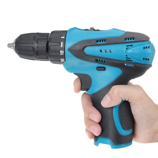 12V 2 Speeds Cordless Electric Drill 18 Torque Adjustment Wood Steel Drilling Tool Without Battery