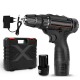 12V 3/8'' 30N.m Electric Cordless Drill Driver 2 Speeds LED Electric Screwdriver W/ Battery
